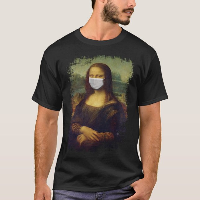 T-shirt Mona Lisa Avec Masque (Devant)