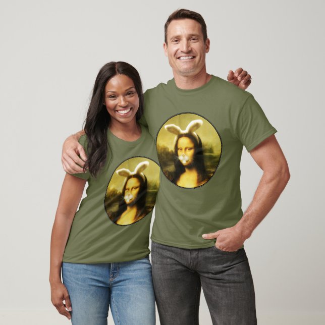 T-shirt Mona Lisa Bunny Ears Pâques (Unisexe)