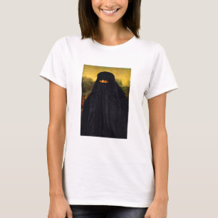 T-shirt Mona Lisa cachée derrière la burqa
