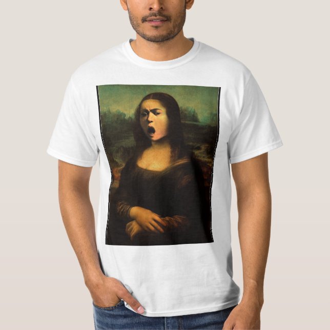 T-shirt Mona Lisa du Caravaggio / Medusa (Devant)