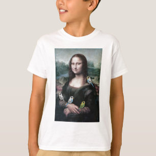 T-shirt Mona Lisa et perruches