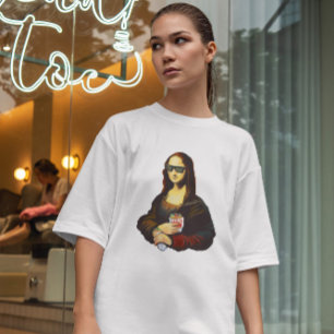 T-shirt Mona Lisa Kebab peinture alimentaire