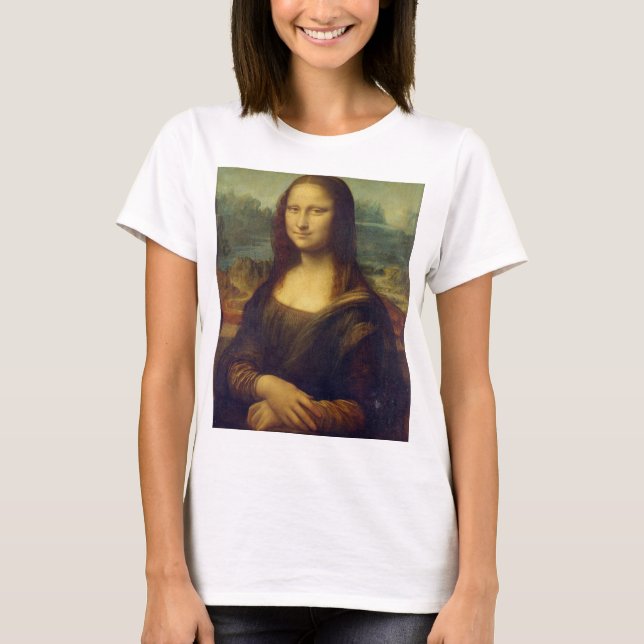 T-shirt Mona Lisa Par Leonardo Da Vinci (Devant)