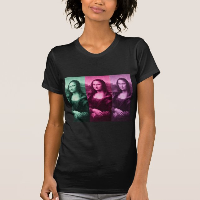 T-shirt Mona Lisa Rose vert violet (Devant)