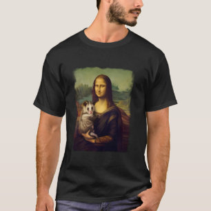 T-shirt Mona Lisa tenant un joli possum Parodie d'art Pein