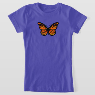 T-Shirt Monarch Butterfly Design - Girls Jersey T-Sh