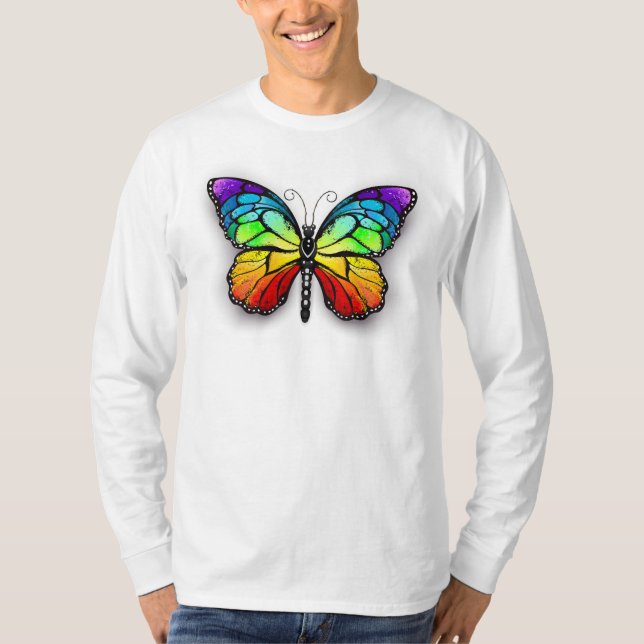 T-shirt Monarque papillon arc-en-ciel (Devant)