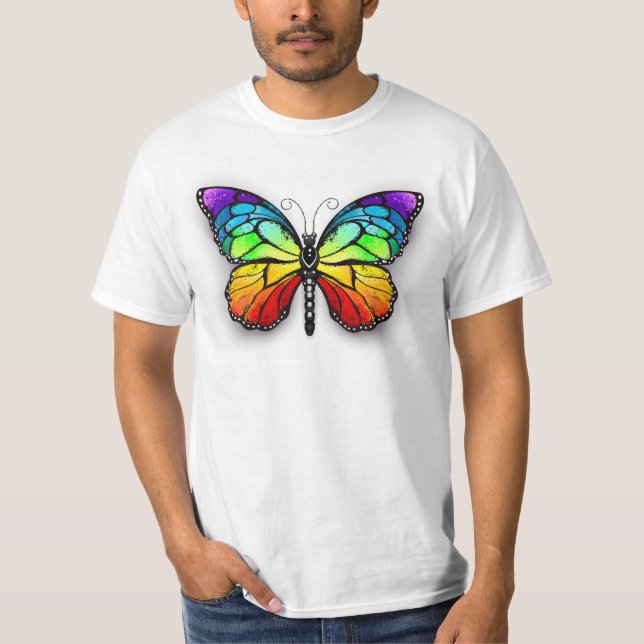 T-shirt Monarque papillon arc-en-ciel (Devant)
