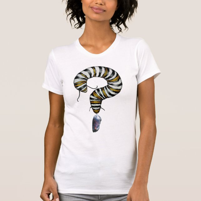 T-shirt monarque papillon chrysalis question NOUVEAU (Devant)