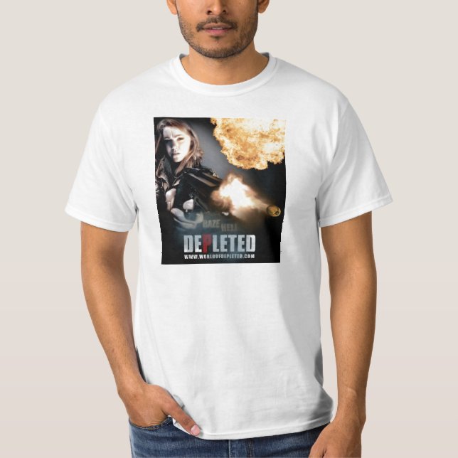 T-shirt Monde de chemise flamboyante épuisée de balle (Devant)