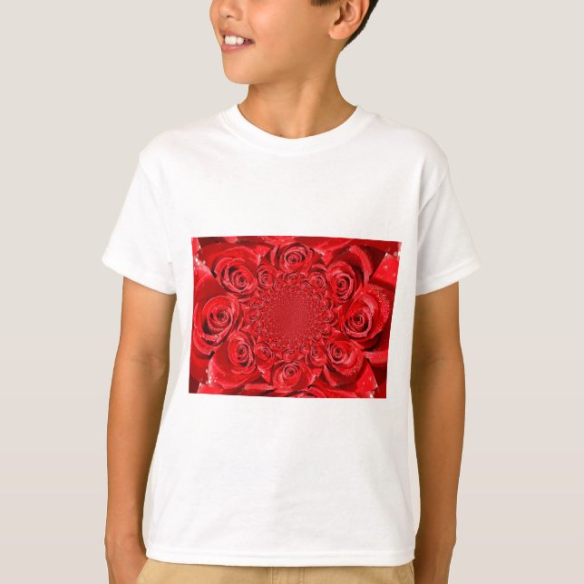 T-shirt Monde de couleur rose : Imaginaire floral (Devant)