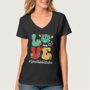 T-shirt Monde de l'amour rétro Jour de la Terre 2023 Admin