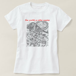 T-shirt monde de montagnes russes