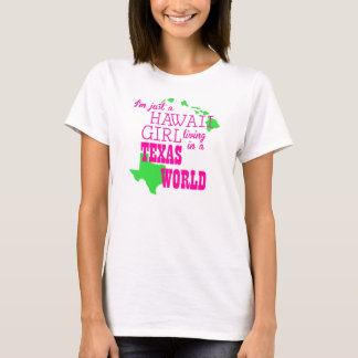 T-shirt Monde du Texas de fille d'Hawaï…