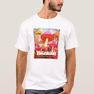 T-shirt Monde Enchanté des Champignons un SS Noir