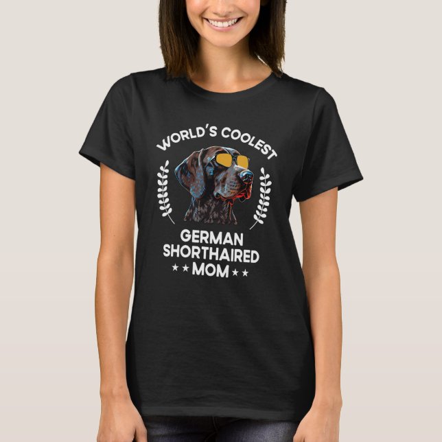 T-shirt Monde est le chien le plus frais maman maman maman (Devant)