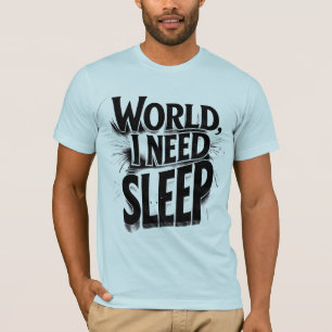T-shirt Monde, j'ai besoin d'un design de typographie drôl