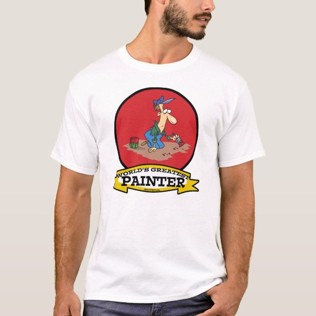 T-SHIRT MONDE LE PLUS GRAND PEINTRE HOMME CARTOON (Devant)