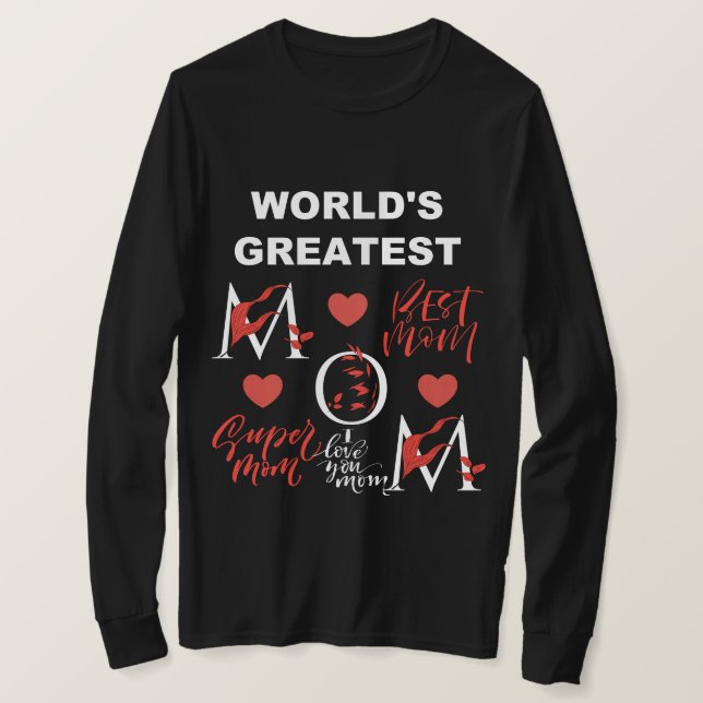 T-shirt Monde Meilleure maman (Design devant)