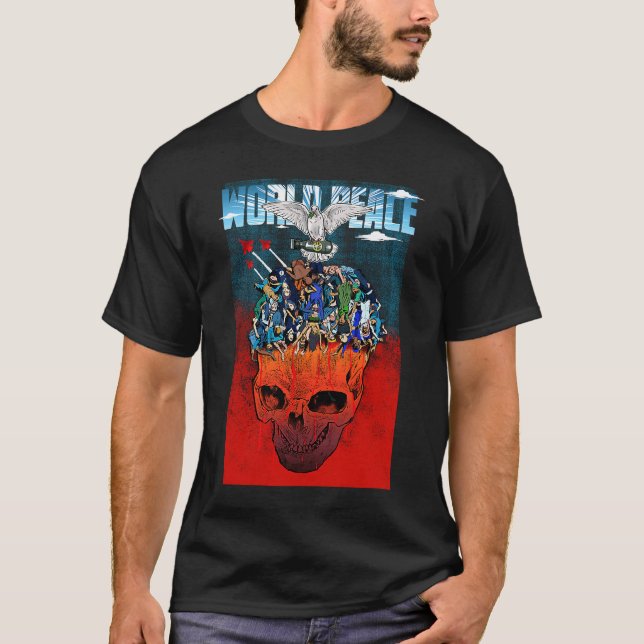 T-shirt Monde Paix Apocalypse Nucléaire Défaillance Dystop (Devant)