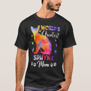 T-shirt Monde plus grande couleur Sphynx Chat Maman Kitten