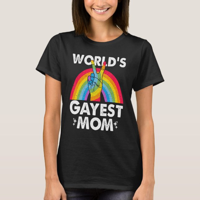 T-shirt Mondes Gayest Maman Fier Mama Mois Gay pride Rainb (Devant)