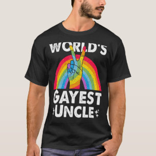 T-shirt Mondes Gayest Uncle Fier Papa Gay pride Mois Rai