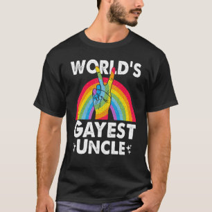 T-shirt Mondes Gayest Uncle Fier Papa Gay pride Mois Rai