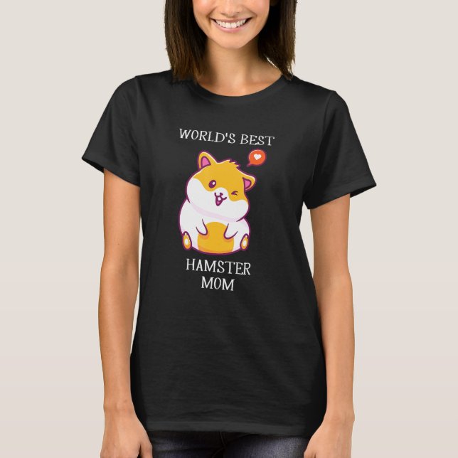 T-shirt Mondes Meilleur Hamster Mères Fête Animaux (Devant)
