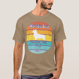 T-shirt Mondes meilleur Pembroke Welsh Corgi Papa1689