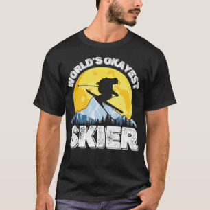 T-shirt Mondes Okayest Skier Retro Ski Lover Vintage Ski
