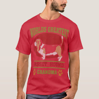 T-shirt Mondes plus grand Basset Hound Dog Grand-mère 