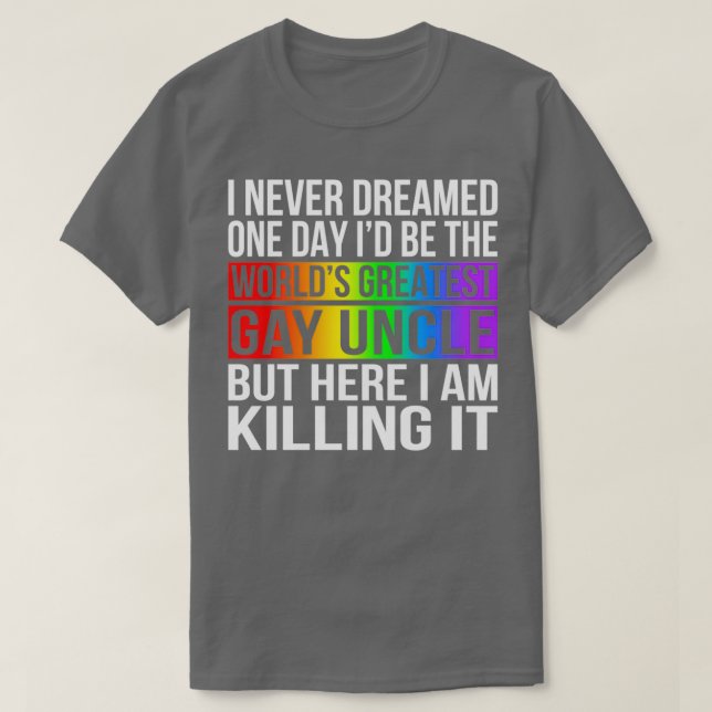 T-shirt Mondes plus grand oncle gay (Design devant)