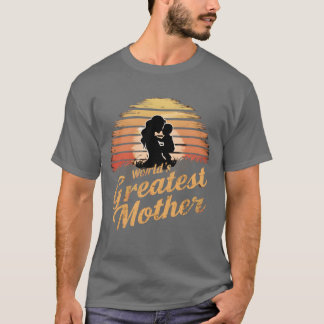 T-shirt Mondes plus grande mère Silhouette coucher de sole