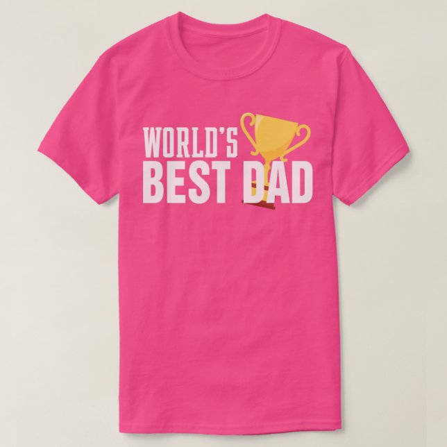 T-shirt Mondes simples meilleure typographie papa avec Tro (Design devant)