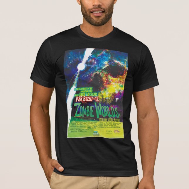 T-shirt Mondes Zombie Galaxie d'Halloween (Devant)