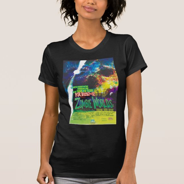 T-shirt Mondes Zombie Galaxie d'Halloween (Devant)