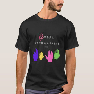 t-shirt mondial pour la journée de lavage de mains