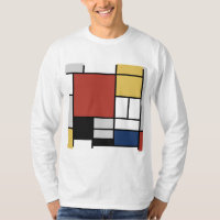 Mondrian Peinture Rouge Plane Jaune Noir Gris Bleu