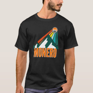T-shirt Monero Xmr Crypto Mountain Sun Rays Cryptomonnaie