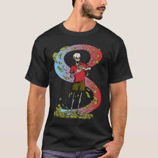 T-shirt money dollars skeleton spending