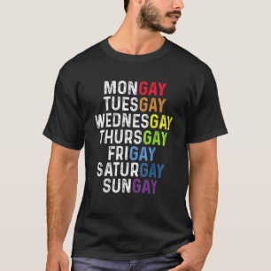 T-shirt Mongay Gays Drôle Jours De Fierté De La Semaine LG