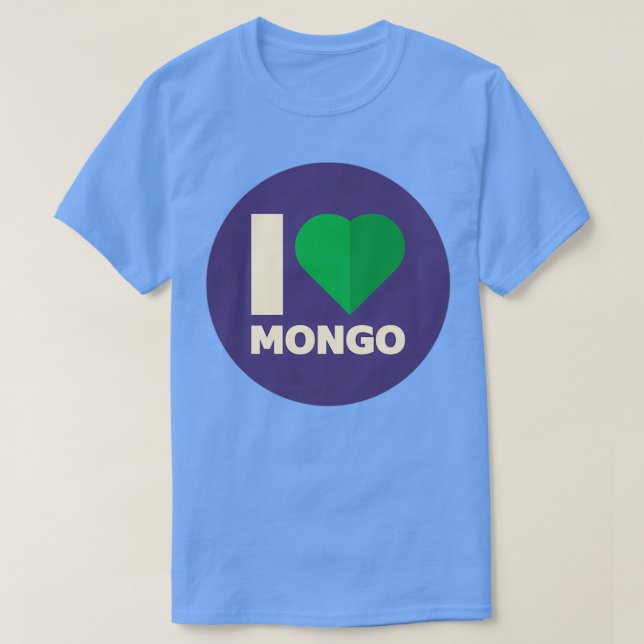 T-shirt MongoDB I Love Mongo (Design devant)