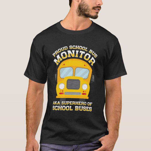 T-shirt Moniteur d'autobus scolaire Aide-accompagnatrice É (Devant)