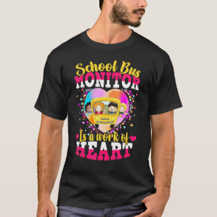 T-shirt Moniteur d'autobus scolaire C'est un travail d'aqu