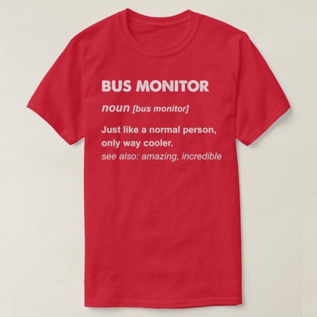 T-shirt Moniteur de bus (Design devant)