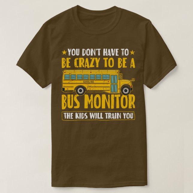 T-shirt Moniteur de bus amusant (Design devant)