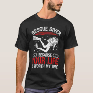 T-shirt Moniteur de plongée de secours humour plongeur de 