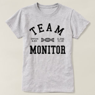 T-shirt Moniteur noir orphelin d'équipe