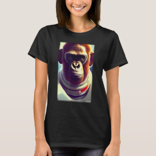 T-shirt Monkey Ape Animal Astronaut Espace Univers Galaxie